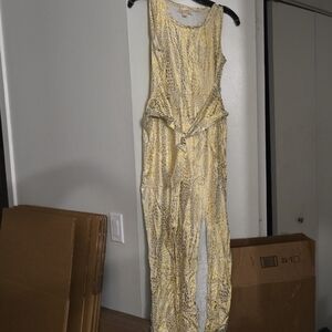 Gold and Silver Sleeveless Jumpsuit